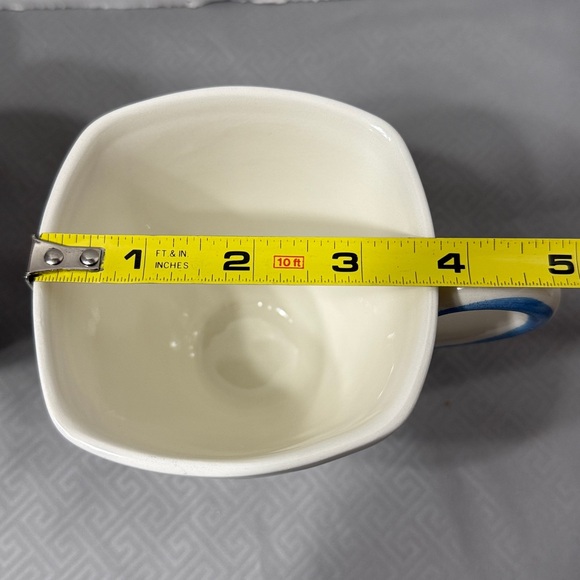 Branciforti Caltagirone Italy HandPainted Flower Leaf Design Mugs Cups Set of 2 - Picture 10 of 10